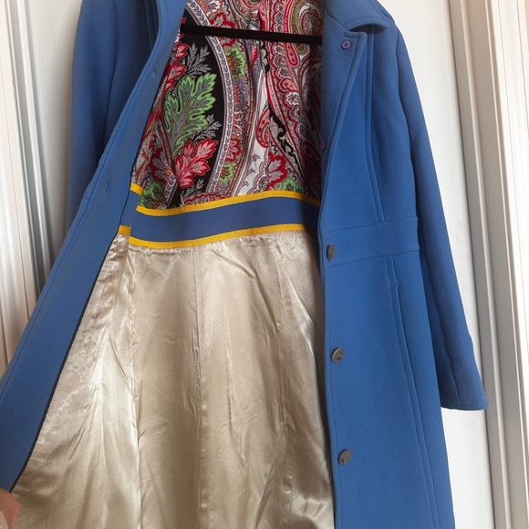 J. Crew Vibrant Blue Coat Lady Day - Picture 7 of 7